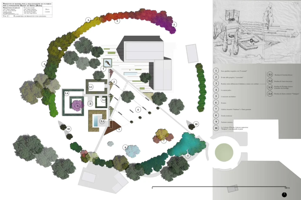 Progetto di un parco per la Fondazione Giacomo Manzù ad Ardea