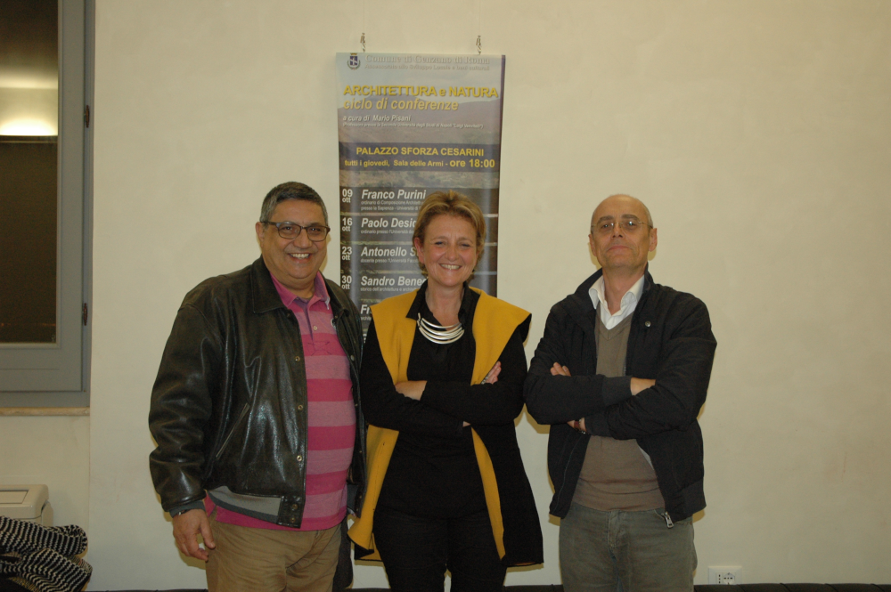 con Mario Pisani e Guendalina Salimei a Palazzo Sforza Cesarini a Genzano